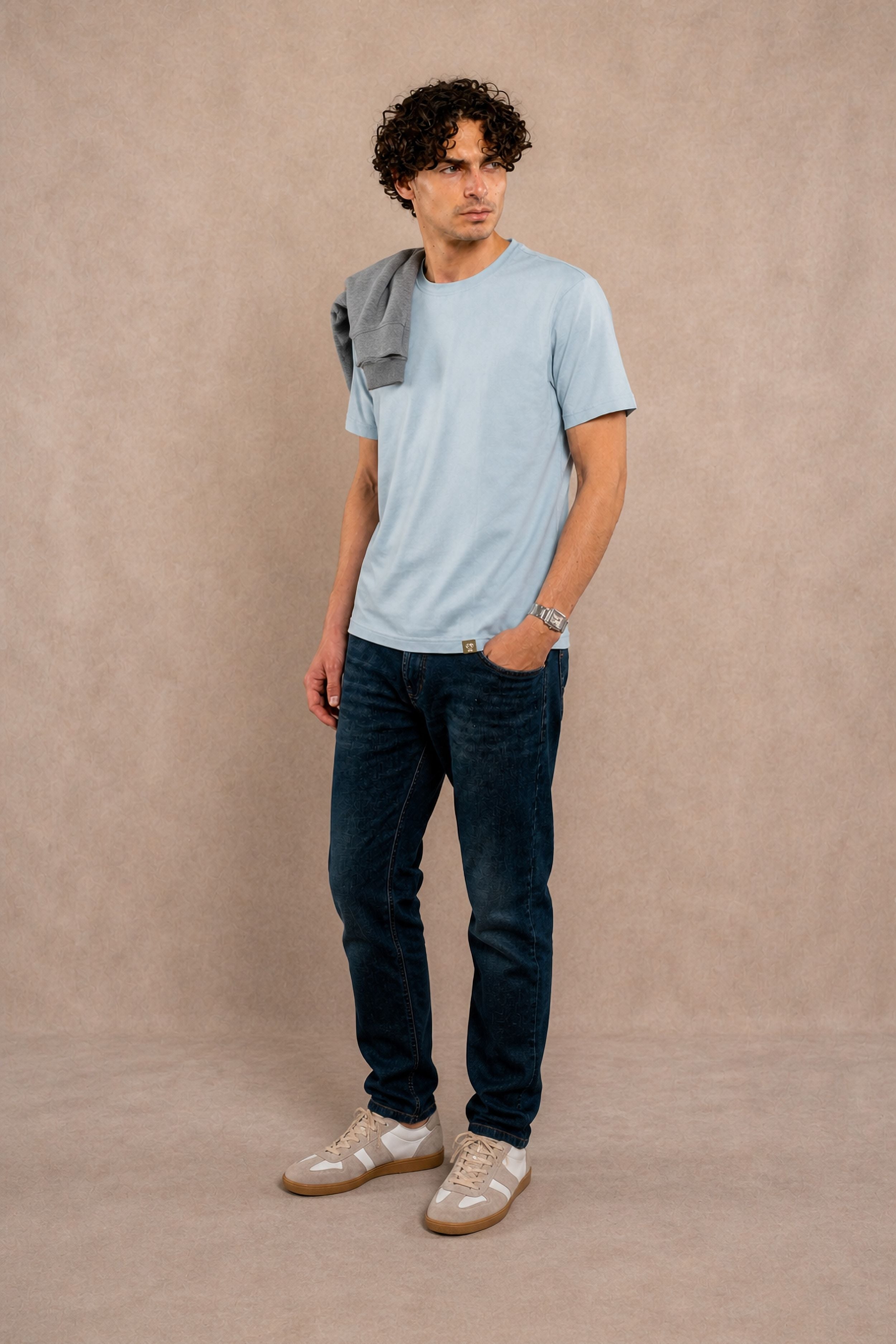 Polera Antimanchas Faded Blue