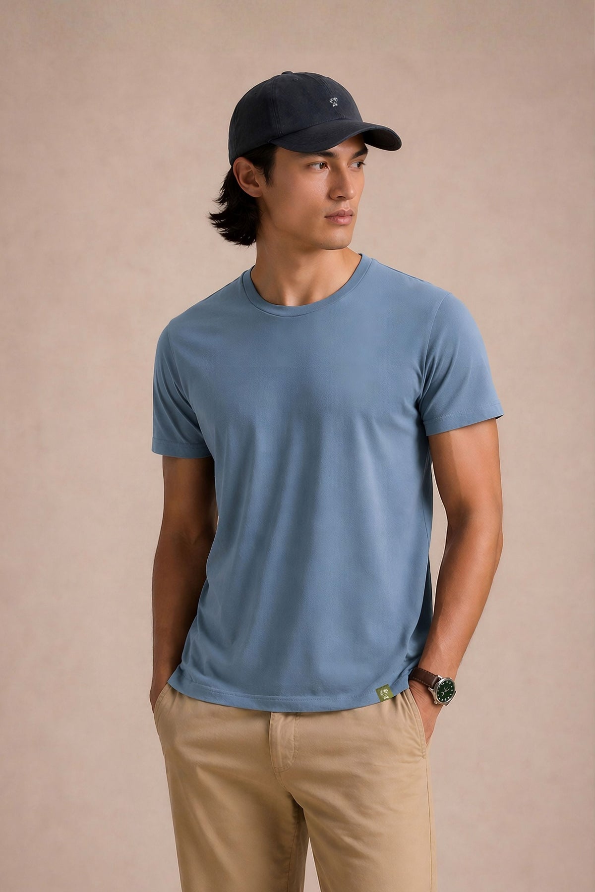 Polera Antimanchas Azul Chino